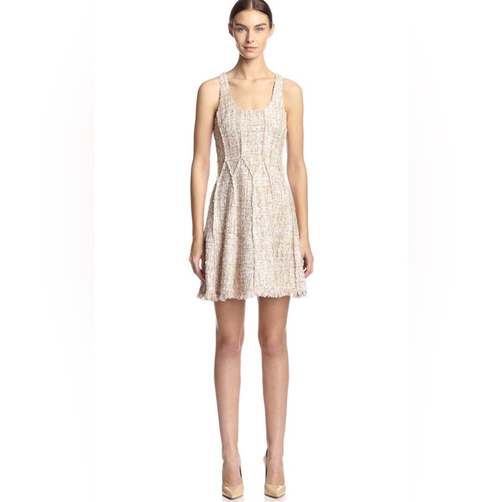 JAY GODFREY blush tweed dress. #chanel Size 6.